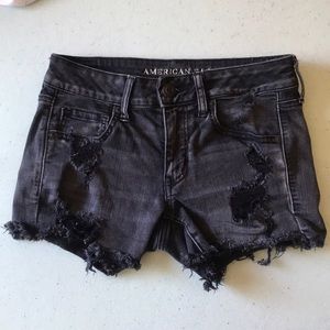 American Eagle midi jean shorts
